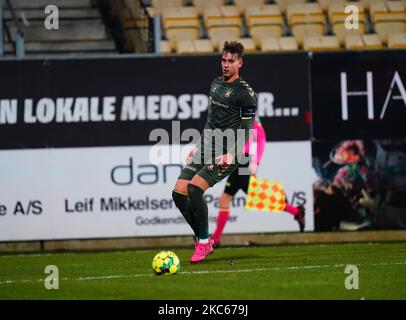 Andreas Maxsö di Brøndby durante la Superliga match tra AC Horsens e Brøndby a CASA Arena, Horsens, Danimarca, il 20 dicembre 2020. (Foto di Ulrik Pedersen/NurPhoto) Foto Stock