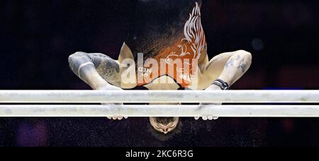 Liverpool, Regno Unito. 04th Nov 2022. LIVERPOOL - Casimir Schmidt durante la finale maschile al World Gymnastics Championships di Liverpool. ANP IRIS VAN DEN BROEK Credit: ANP/Alamy Live News Foto Stock