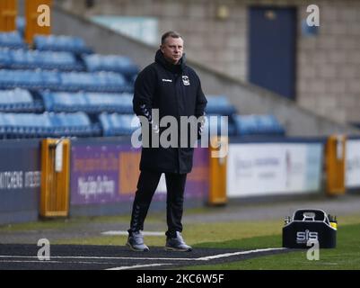 LONDRA, Regno Unito, 02 GENNAIO: Mark Robins manager di Coventry City durante il campionato Sky Bet tra Millwall e Coventry City al Den Stadium, Londra il 02nd gennaio 2021 (Photo by Action Foto Sport/NurPhoto) Foto Stock