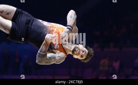 Liverpool, Regno Unito. 04th Nov 2022. LIVERPOOL - Casimir Schmidt durante la finale maschile al World Gymnastics Championships di Liverpool. ANP IRIS VAN DEN BROEK Credit: ANP/Alamy Live News Foto Stock