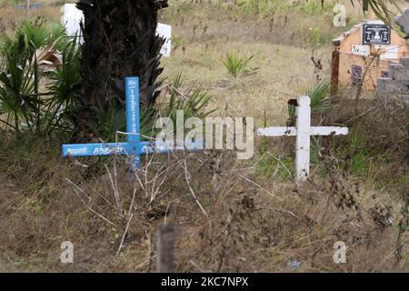 Cimitero cattolico a Mannar, Sri Lanka. (Foto di Creative Touch Imaging Ltd./NurPhoto) Foto Stock