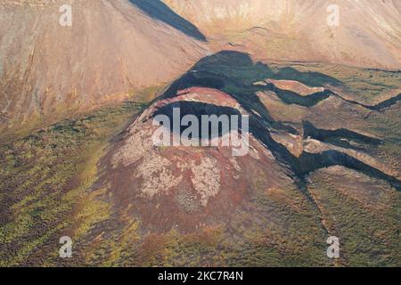 Cratere di Stora Eldborg, Penisola di Reykjanes, Islanda Foto Stock