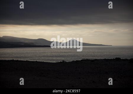 Vista panoramica dall'Isleta a Las Palmas sull'isola di Gran Canaria, Spagna il 21 gennaio 2021. (Foto di Emmanuele Contini/NurPhoto) Foto Stock