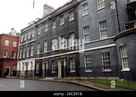 Downing Street a Londra, Inghilterra, il 27 gennaio 2021. (Foto di David Cliff/NurPhoto) Foto Stock