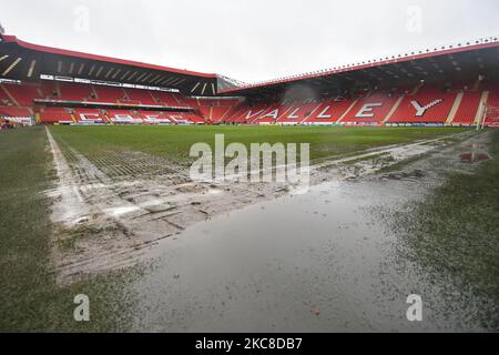 Una visione generale dello stadio durante la Sky Bet League una partita tra Charlton Athletic e Portsmouth alla Valle il 30 gennaio 2021 a Londra, Regno Unito. (Foto di MI News/NurPhoto) Foto Stock