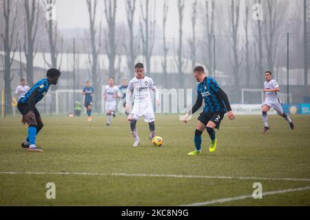 TIBO Persyn del FC Internazionale durante la Coppa Italia - Primavera TIM Cup match tra FC Internazionale U19 e Crotone U19 al Suning Youth Development Centre il 03 febbraio 2021 a Milano (Foto di Alessandro Bremec/NurPhoto) Foto Stock