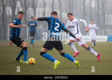 TIBO Persyn del FC Internazionale durante la Coppa Italia - Primavera TIM Cup match tra FC Internazionale U19 e Crotone U19 al Suning Youth Development Centre il 03 febbraio 2021 a Milano (Foto di Alessandro Bremec/NurPhoto) Foto Stock