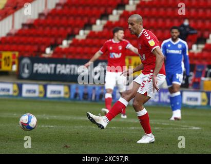 Darren Pratley di Charlton Athletic durante la Sky Bet League One tra Charlton Athletic e Gillinghamat the Valley, Woolwich, Inghilterra il 13th febbraio 2021. (Foto di Action Foto Sport/NurPhoto) Foto Stock