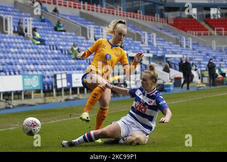 Durante Barclays fa Super League femminile tra Reading ed Everton allo stadio di Madejski , Reading UK il 14th febbraio 2021 (Photo by Action Foto Sport/NurPhoto) Foto Stock