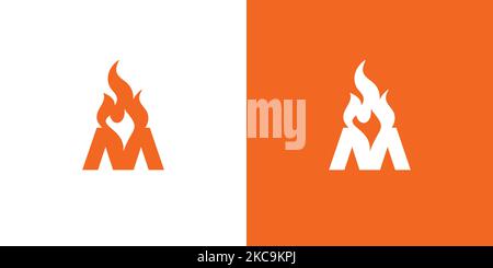 Una serie di logo minimalistici isolati su sfondi bianchi e rossi Illustrazione Vettoriale