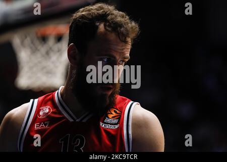 Sergio Rodriguez di Milano durante la partita di pallacanestro Eurolega tra Zenit San Pietroburgo e AX Armani Exchange Milano il 22 febbraio 2020 alla Sibur Arena di San Pietroburgo, Russia. (Foto di Mike Kireev/NurPhoto) Foto Stock