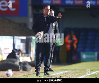 Richie Wellens manager di Salford City durante Sky Bet League Two tra Southend United e Salford City al Roots Hall Stadium , Southend, Regno Unito il 27th febbraio 2021 (Photo by Action Foto Sport/NurPhoto) Foto Stock