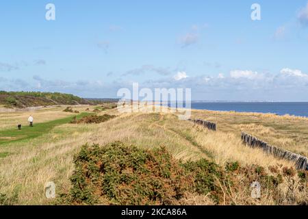 siedwell beaxh e dune di sabbia suffolk Foto Stock