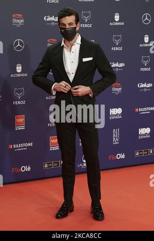 Mario Casas partecipa ai Feroz Awards 2021 Red Carpet al VP Hotel Plaza de España di Madrid, Spagna (Foto di Carlos Dafonte/NurPhoto) Foto Stock