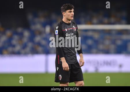 Riccardo Orsolini del Bologna FC durante la Serie A match tra SSC Napoli e Bologna FC Calcio allo Stadio Diego Armando Maradona Napoli Italia il 7 marzo 2021. (Foto di Franco Romano/NurPhoto) Foto Stock