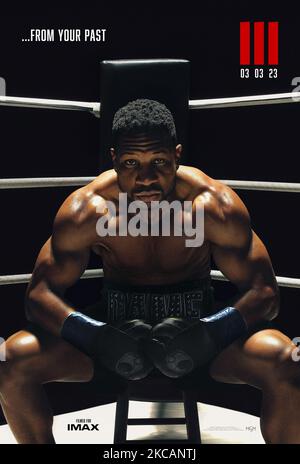 RELEASE DATE: March 3, 2023. TITLE: Creed lll. STUDIO: MGM. DIRECTOR: Michael B. Jordan. PLOT: Adonis has been thriving in both his career and family life, but when a childhood friend and former boxing prodigy resurfaces, the face-off is more than just a fight. STARRING: JONATHAN MAJORS as Damian Anderson . (Credit Image: © MGM/Entertainment Pictures) Stock Photo