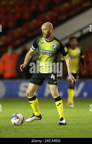 Jason Taylor of Barrow durante la partita della Sky Bet League 2 tra Walsall e Barrow allo stadio delle banche, Walsall, venerdì 12th marzo 2021. (Foto di Mark Fletcher/MI News/NurPhoto) Foto Stock