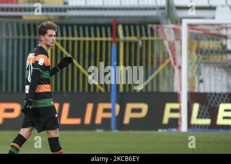 Sebastiano Esposito del Venezia FC guarda in occasione dell'incontro di Serie B tra l'AC Monza e il Venezia FC allo Stadio Brianteo del 20 marzo 2021 a Monza. (Foto di Giuseppe Cottini/NurPhoto) Foto Stock