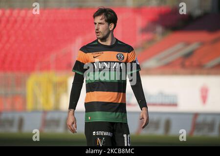 Mattia Aramu del Venezia FC guarda in occasione della partita di Serie B tra AC Monza e Venezia FC allo Stadio Brianteo il 20 marzo 2021 a Monza. (Foto di Giuseppe Cottini/NurPhoto) Foto Stock