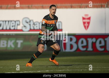 Francesco di Mariano del Venezia FC in azione durante l'incontro di Serie B tra l'AC Monza e il Venezia FC allo Stadio Brianteo del 20 marzo 2021 a Monza. (Foto di Giuseppe Cottini/NurPhoto) Foto Stock