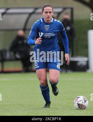 Sarah ROBSON of Durham Women durante la partita del Campionato delle Donne fa tra il Durham Women FC e Sheffield United a Maiden Castle, Durham City, Inghilterra, il 28th marzo 2021. (Foto di Mark Fletcher/MI News/NurPhoto) Foto Stock