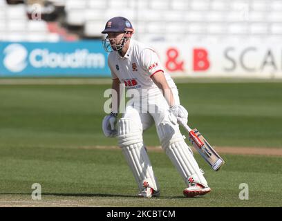 Nick Browne dell'Essex durante il giorno due amichevole di 2 match fra l'Essex CCC e il Kent CCC al terreno della contea di Cloudfm il 30th marzo 2021 a Chelmsford, Inghilterra (Photo by Action Foto Sport/NurPhoto) Foto Stock