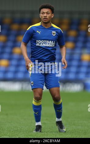 src77 durante la fa Youth Cup Fourth Round tra AFC Wimbledon e Tottenham Hotspur a Plough Lane Ground il 31st marzo 2021 a Wimbledon, Inghilterra. (Foto di Action Foto Sport/NurPhoto) Foto Stock