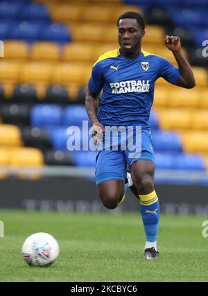 Kwaku Frimpong di AFC Wimbledon durante la fa Youth Cup Fourth Round proprio tra AFC Wimbledon e Tottenham Hotspur a Plough Lane Ground il 31st marzo 2021 a Wimbledon, Inghilterra. (Foto di Action Foto Sport/NurPhoto) Foto Stock