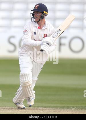 Tom Westley dell'Essex durante il campionato LV Group 1 giorno uno dei quattro tra l'Essex CCC e il Worcestershire CCC presso il Cloudfm County Ground il 08th aprile 2021 a Chelmsford, Inghilterra (Photo by Action Foto Sport/NurPhoto) Foto Stock