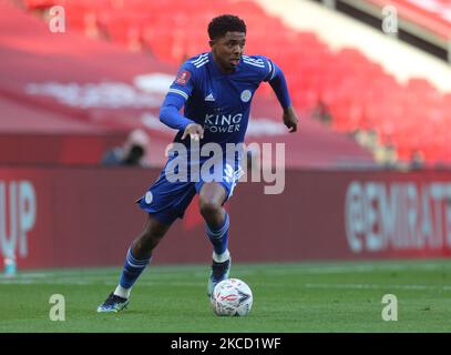 Durante la semifinale della Emirates fa Cup tra Leicester City e Southampton allo stadio di Wembley, a Londra, Regno Unito, il 18th aprile 2021.(Photo by Action Foto Sport/NurPhoto) Foto Stock