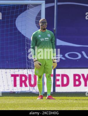 Seny Dieng del QPR durante la partita del campionato Sky Bet tra i Queens Park Rangers e Norwich City al Loftus Road Stadium, Londra, Regno Unito il 24th aprile 2021. (Foto di Ian Randall/MI News/NurPhoto) Foto Stock