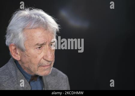 L'attore Jose Sacristan posa durante la sessione di ritratto a Madrid, Spagna, il 27 aprile 2021. (Foto di Oscar Gonzalez/NurPhoto) Foto Stock