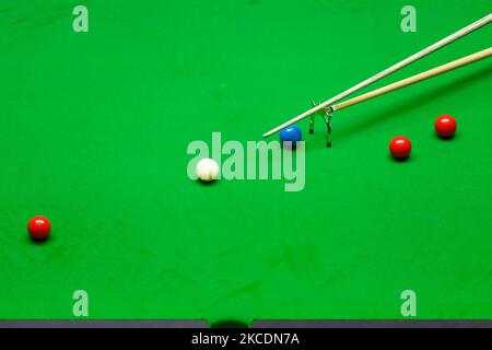 RES stick su gioco snooker Foto Stock