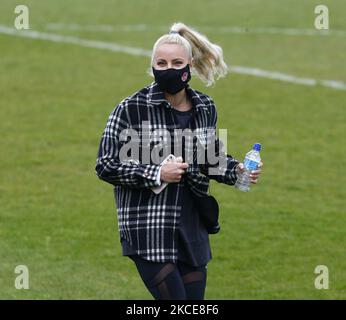 Adriana Leon del West Ham United WFC durante la partita di Super League delle donne di Barclays fa tra le donne del West Ham United e Manchester City al Chigwell Construction Stadium il 25th aprile , 2021 a Dagenham, Inghilterra (Photo by Action Foto Sport/NurPhoto) Foto Stock