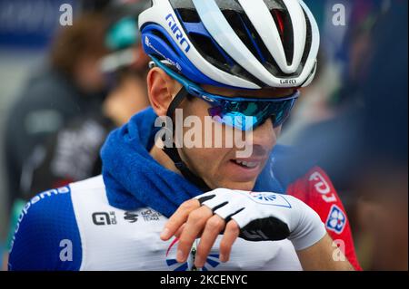 Matteo Badilatti della Svizzera e del Team Groupama - FDJ in arrivo durante il giro d'Italia 104th, tappa 9 a 158km tappa da Castel di Sangro a campo Felice - Rocca di Cambio il 2021 16 maggio 2021 a campo Felice - Rocca di Cambio, Italia. (Foto di Lorenzo di Cola/NurPhoto) Foto Stock