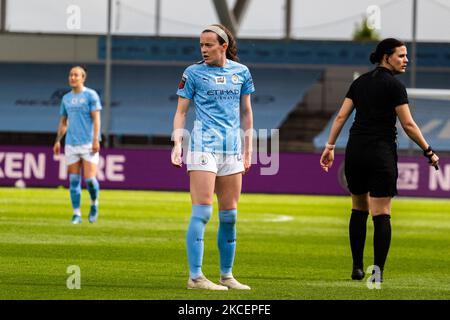 Rose Lavelle del Manchester City WFC durante la Vitality Women's fa Cup Fifth Round tra Manchester City e West Ham United Women all'Academy Stadium, Manchester, Regno Unito il 16th maggio 2021 (Photo by Action Foto Sport/NurPhoto) Foto Stock