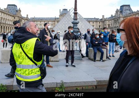 Manifestazione interprofessionale per la difesa dei diritti sociali e il ritiro della riforma dell'assicurazione contro la disoccupazione il 22 maggio 2021 a Parigi, Francia. (Foto di Vincent Koebel/NurPhoto) Foto Stock