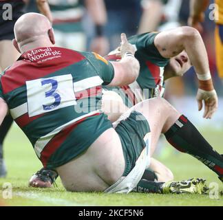 DaN Cole di Leicester Tigers durante la sfida finale di Coppa tra Leicester Tigers e Montpellier, al Twickenham Stadium il 21 maggio 2021 a Londra , Inghilterra (Photo by Action Foto Sport/NurPhoto) Foto Stock