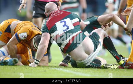 DaN Cole di Leicester Tigers durante la sfida finale di Coppa tra Leicester Tigers e Montpellier, al Twickenham Stadium il 21 maggio 2021 a Londra , Inghilterra (Photo by Action Foto Sport/NurPhoto) Foto Stock