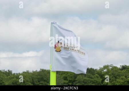 La bandiera d'angolo che ho visto durante la prima finale della Coppa bassa sassonia tra SV Drochtersen/Assel e SV Meppen all'Eilenriedestadium il 29 maggio 2021 ad Hannover, Germania. (Foto di Peter Niedung/NurPhoto) Foto Stock