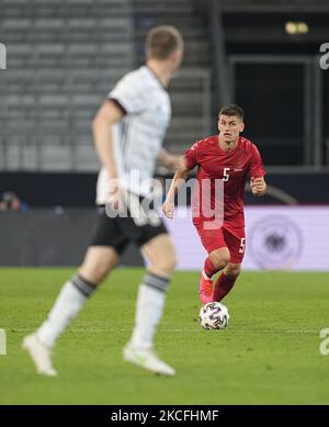 Joakim Mæhle in Danimarca durante il cordiale pre Euro 2021 match tra Germania e Danimarca allo stadio Tivoli di Innsbruck (Austria), il 2 giugno 2021. (Foto di Ulrik Pedersen/NurPhoto) Foto Stock