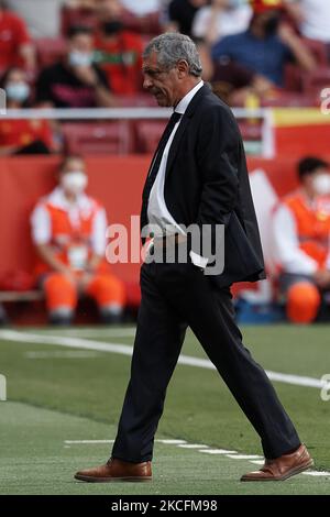 Fernando Santos è stato allenatore del Portogallo durante la partita internazionale amichevole tra Spagna e Portogallo all'Estadio Wanda Metropolitano il 4 giugno 2021 a Madrid, Spagna. (Foto di Jose Breton/Pics Action/NurPhoto) Foto Stock