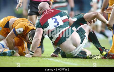DaN Cole di Leicester Tigers durante la sfida finale di Coppa tra Leicester Tigers e Montpellier, al Twickenham Stadium il 21 maggio 2021 a Londra , Inghilterra (Photo by Action Foto Sport/NurPhoto) Foto Stock