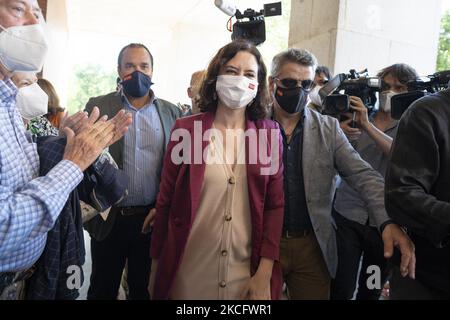 Il presidente della Comunità di Madrid, Isabel Diaz Ayuso, partecipa al gala di beneficenza con Placido Domingo presso l'Auditorium Nazionale di Madrid, in Spagna, il 9 giugno 2021. (Foto di Oscar Gonzalez/NurPhoto) Foto Stock