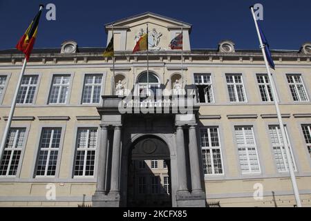 Ex maniero della Brugse Vrije risalente al 18th ° secolo presso la Piazza Burg nella città di Bruges (Brugge) in Belgio, Europa. La Brugse Vrije era una castellana nella contea delle Fiandre, spesso chiamata in inglese il franco di Bruge. (Foto di Creative Touch Imaging Ltd./NurPhoto) Foto Stock