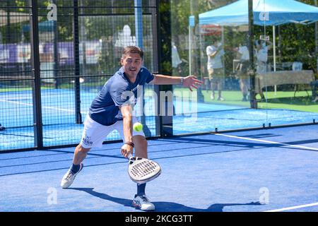 Davide Bonora durante la solidarietà del Padel al Rieti Sport Festival, a Rieti, Italia, il 13 giugno 2021. (Foto di Riccardo Fabi/NurPhoto) Foto Stock