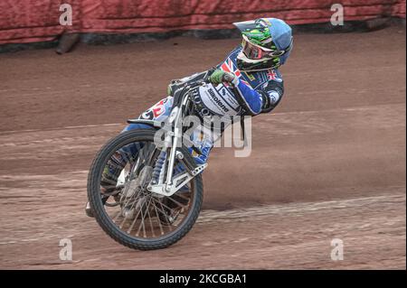 DaN Bewley (Gran Bretagna) in azione durante il FIM Speedway Grand Prix Qualifiche Round al Peugeot Ashfield Stadium, Glasgow Sabato 19th Giugno 2021. (Foto di Ian Charles/MI News/NurPhoto) Foto Stock