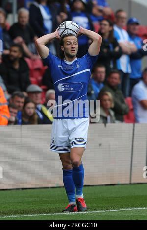 Jamie Sterry di Hartlepool United durante la Vanarama National League Play Off Final tra Hartlepool United e Torquay United ad Ashton Gate, Bristol, Regno Unito il 20th giugno 2021. (Foto di Mark Fletcher/MI News/NurPhoto) Foto Stock