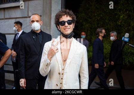 Tancredi partecipa al Salone della Moda Giorgio Armani durante la settimana della Moda uomo di Milano Primavera/Estate 2021/22 del 21 giugno 2021 a Milano. (Foto di Alessandro Bremec/NurPhoto) Foto Stock