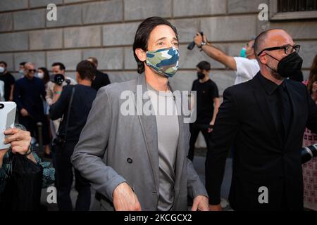 Giuseppe Sala partecipa al Salone della Moda Giorgio Armani durante la settimana della Moda uomo di Milano Primavera/Estate 2021/22 il 21 giugno 2021 a Milano. (Foto di Alessandro Bremec/NurPhoto) Foto Stock